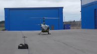 Разогрев вертолёта перед взлётом. Аэродром Гостилицы.