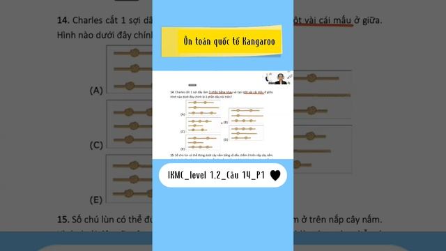 Ôn toán quốc tế Kangaroo [IKMC_level 1-2_Câu 14_P1]