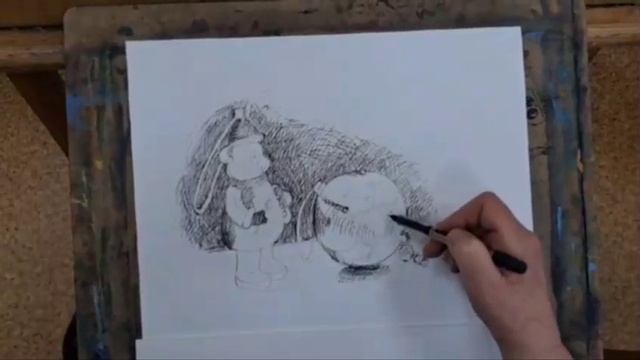 Мастер-класс "Новогодний натюрморт", рисунок мягким карандашом или мягкими материалами
