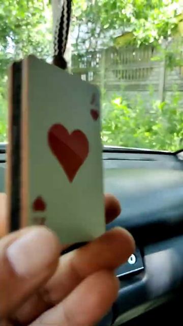 Ароматизатор в машину из дерева, дизайн "Карта туз червей"