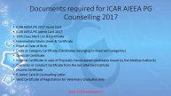 ICAR AIEEA PG Counselling 2017