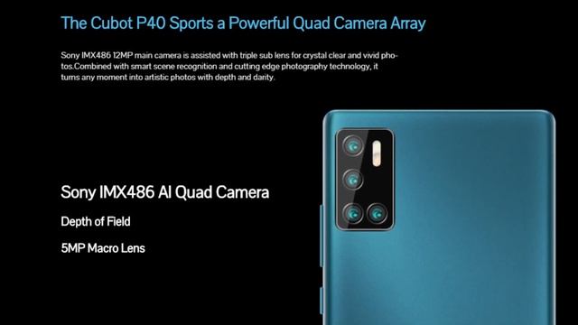Cubot P40...Cheapest quad camera phone!