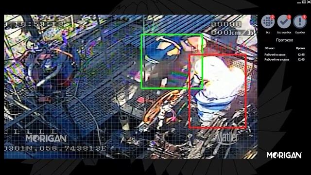 MORIGAN® Нефтесервисная индустрия. Определение человека в каске