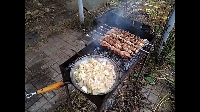 Шашлык с луком на мангале - 12.11.2022г.