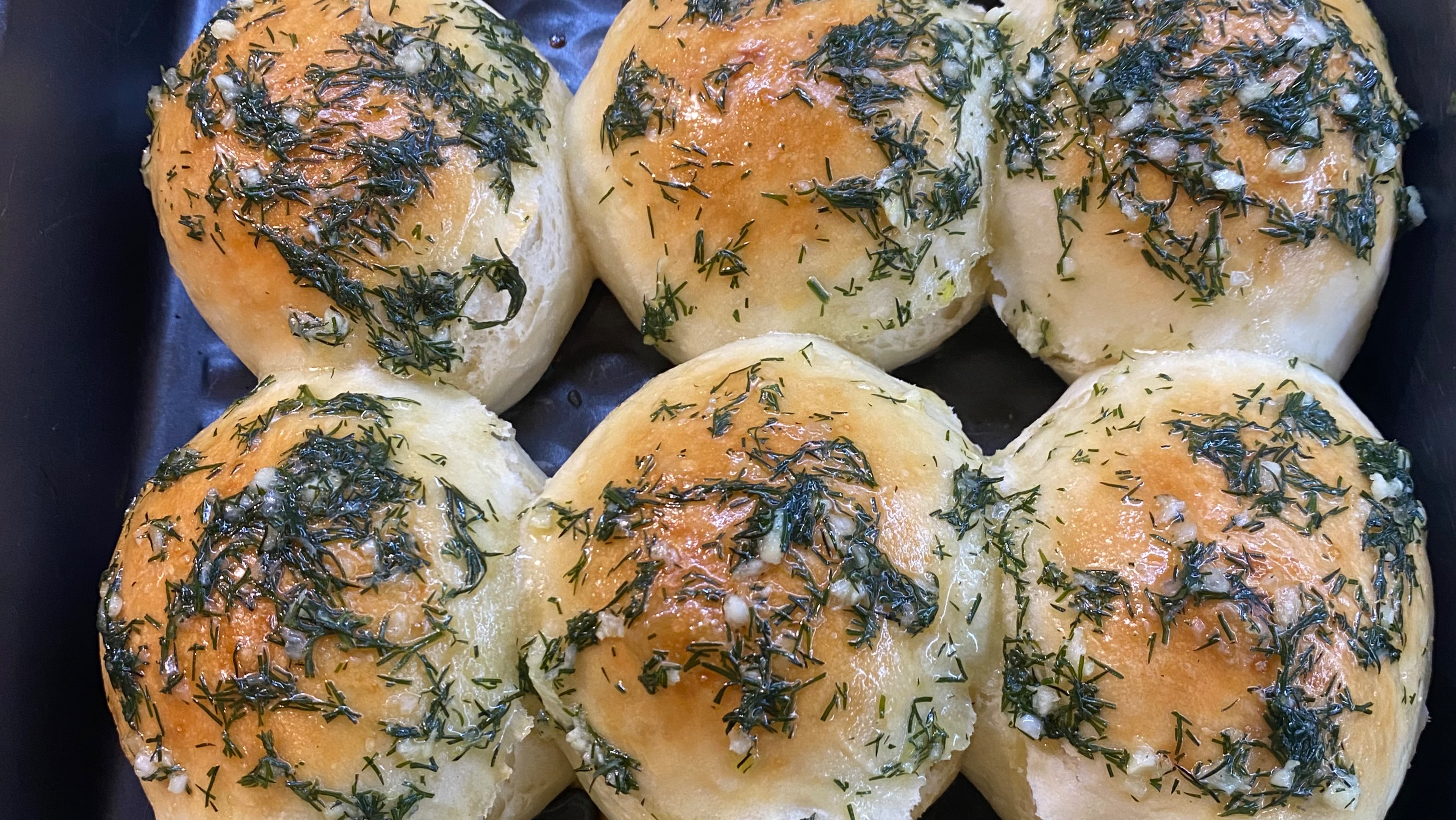 Пампушки с чесноком