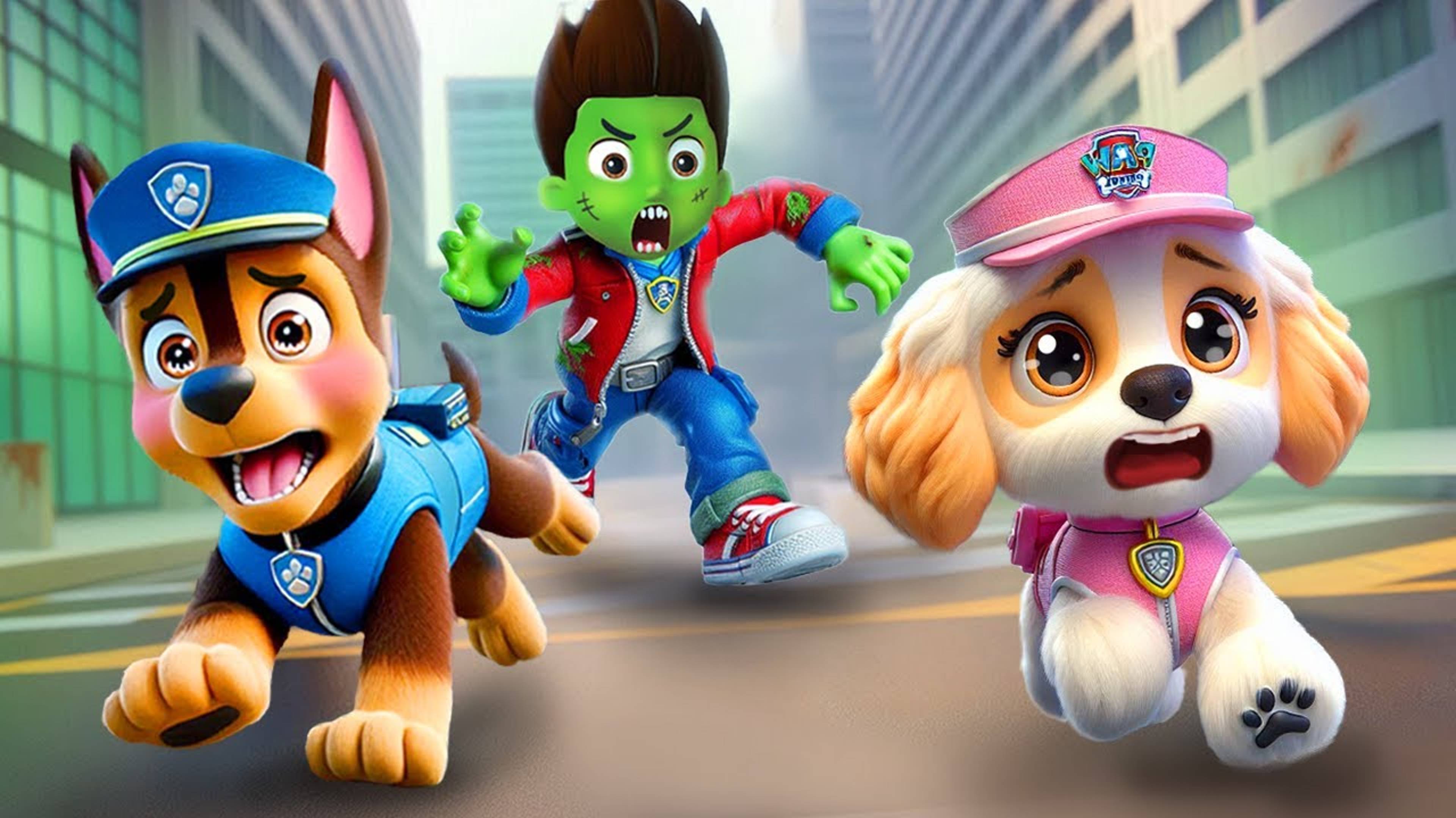 Почему ЧЕЙЗ и СКАЙ убегают от Зомби РАЙДЕРА