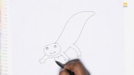 Mexican salamander drawing easy | How to draw Mexican salamander step by step | Easy Drawing videos