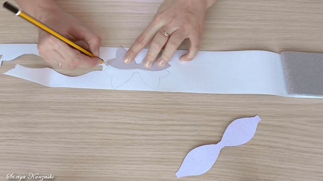 DIY / Kanzashi hairpin decoration / Synthetic leather and Grosgrain ribbon Bow