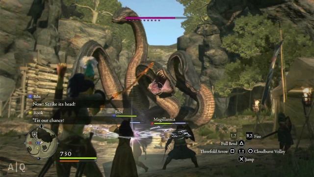 Dragon's Dogma Dark Arisen - Boss Fight: Hydra (The Encampment)