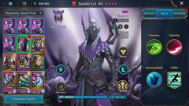 8 Second Spider 20 and Minotaur 15 - SPIDER Brings the SPEED!!! | RAID: Shadow Legends