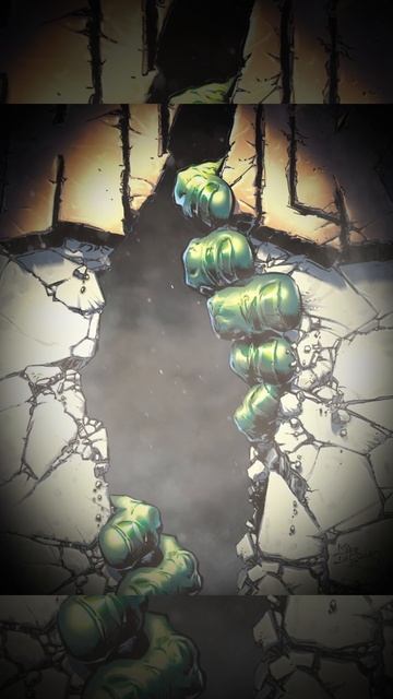 Халк разрыват каменную стену