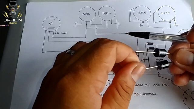 PART# 2  PASSING LIGHT W/HORN KAHIT NAKA ON ANG MINI DRIVING DIAGRAM AND ACTUAL WIRING.