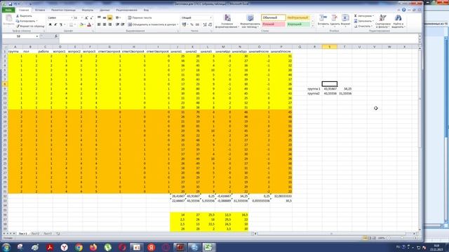 Глобальная и всеобъемлющая демонстрация возможностей КОДвП(С)И с использоввнием MS Excel и SPSS