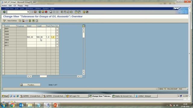 SAP FI Module (Part-15) - Define Tolerance Group for Customer/Vendor/GL in SAP FI Hindi Version.
