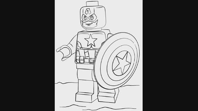 Draw a Lego Captain America (Marvel) #1