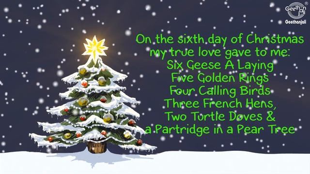 12 Days Of Christmas Song with Lyrics - Christmas Carols and Song for Kids