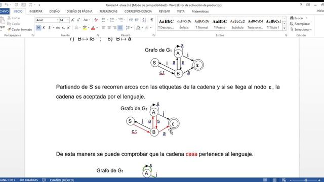 Grafo asociado a gramática tipo 3 LD