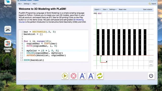 NCLab 3D Modeling: Creating a Range of RGB Colors with For Loops