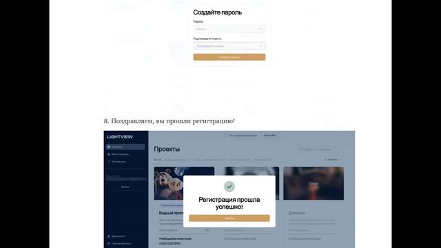 Пошаговая инструкция по регистрации на платформе Light View
