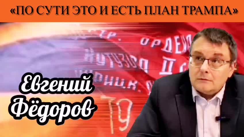 Евгений Фёдоров: «По сути это и есть план Трампа»