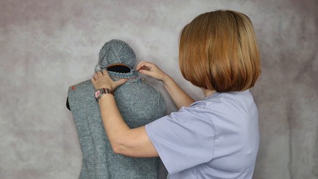 Готова спинка кардигана.