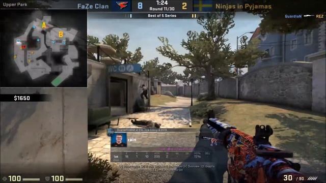 POV - Rain (FaZe)(24-11) vs NiP / overpass / IEM Oakland Grand Final map 4