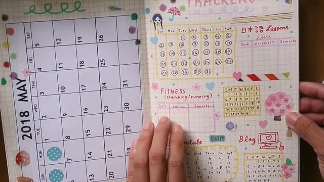 Kawaii Bullet Journal 2018 Flip Through |  Rainbowholic