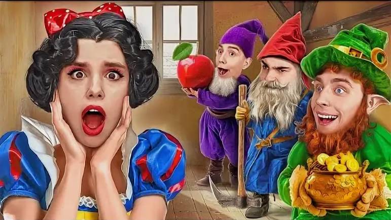 БЕЛОСНЕЖКА и ГНОМЫ в Реальной Жизни ! ВЛАД А4 РИВИ А4
