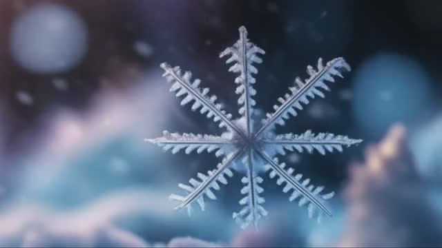 Снежинки и зимняя природа