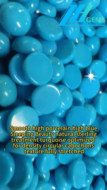 250219-6 Smooth high porcelain high blue, Sleeping Beauty natural sterling treatment turquoise