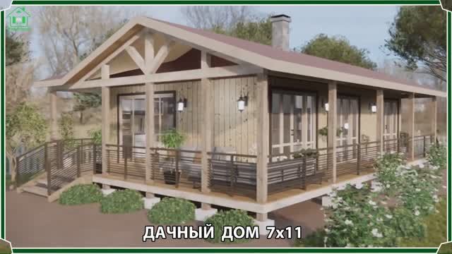 Дачный дом – планировка и интерьер, схема и размеры, вариант (88)