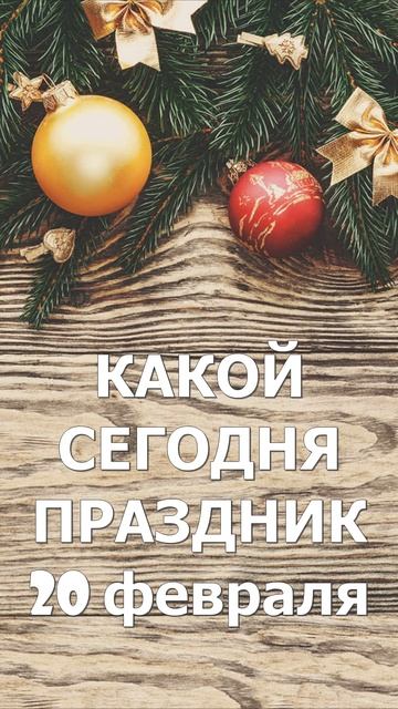 Какой сегодня праздник? 20 февраля