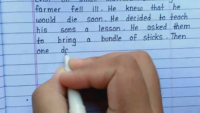 Story on Union is strength in english