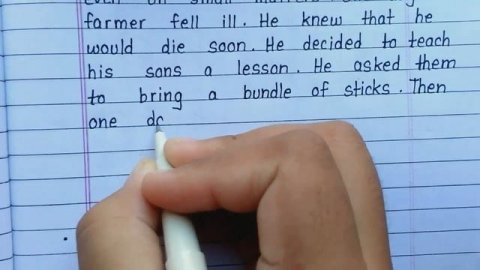 Story on Union is strength in english