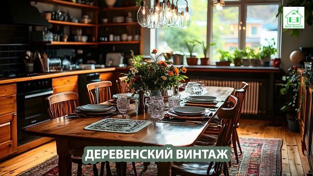 Деревенский интерьер в стиле Винтаж и фото идеи для оформления (42)