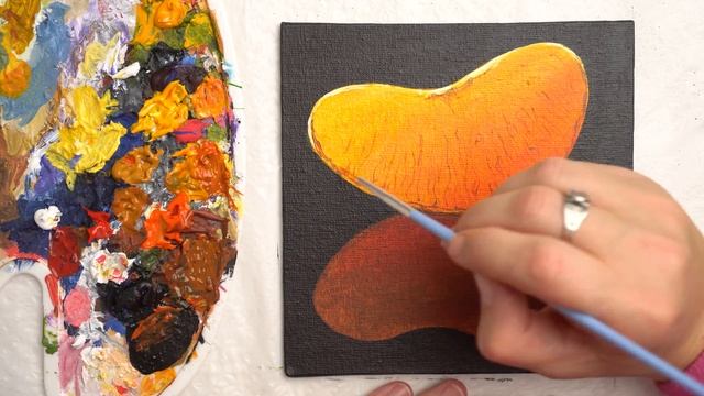 Slice of Tangerine - Acrylic painting