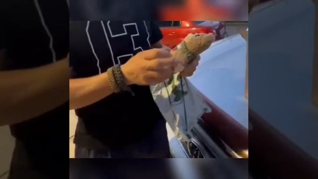 На разгрузке Чебурашка