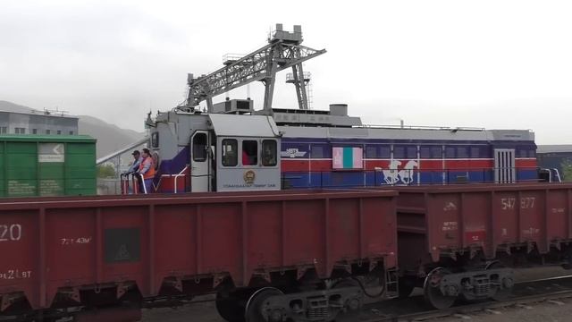 Compilation of diesel locomotives in Mongolia at Ulaanbaatar Railway Station