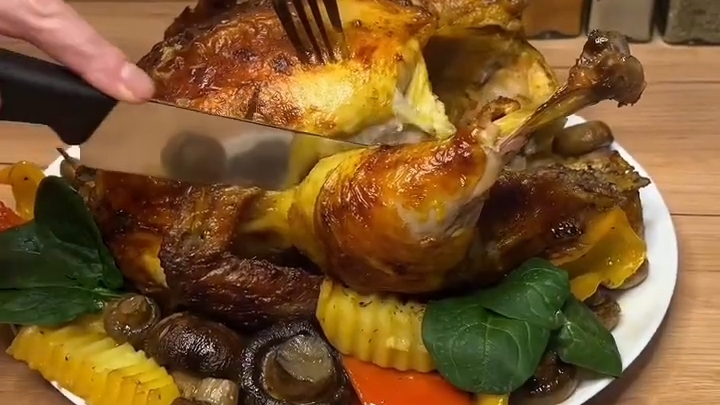 Курочка на банке в золотой "шубке"...🍗😋    Подробный Рецепт в описании ✍️
