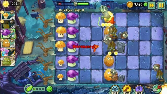PvZ 2 Dark Ages (Тёмные Века) день 8