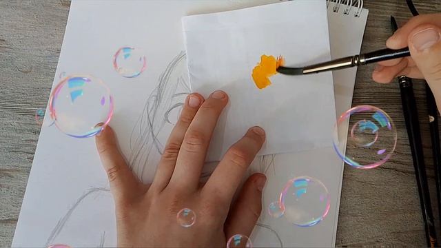 Рисунок Аниме акварелью
