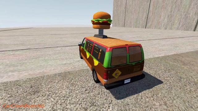 Car Jumps Over Ramp In Car Fall Map - BeamNG drive