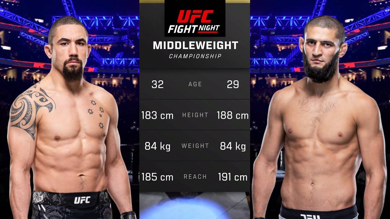 Хамзат Чимаев против Роберта Уиттакера Полный бой - UFC 5