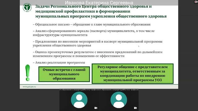 Иванова Е. С. Региональные и муниципальные программы укрепления общественного здоровья.