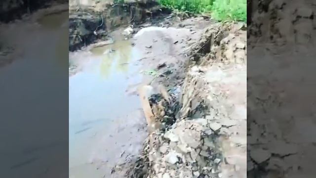 С радиоактивного могильника в Москве сливают бирюзовую воду к платформе МЦД