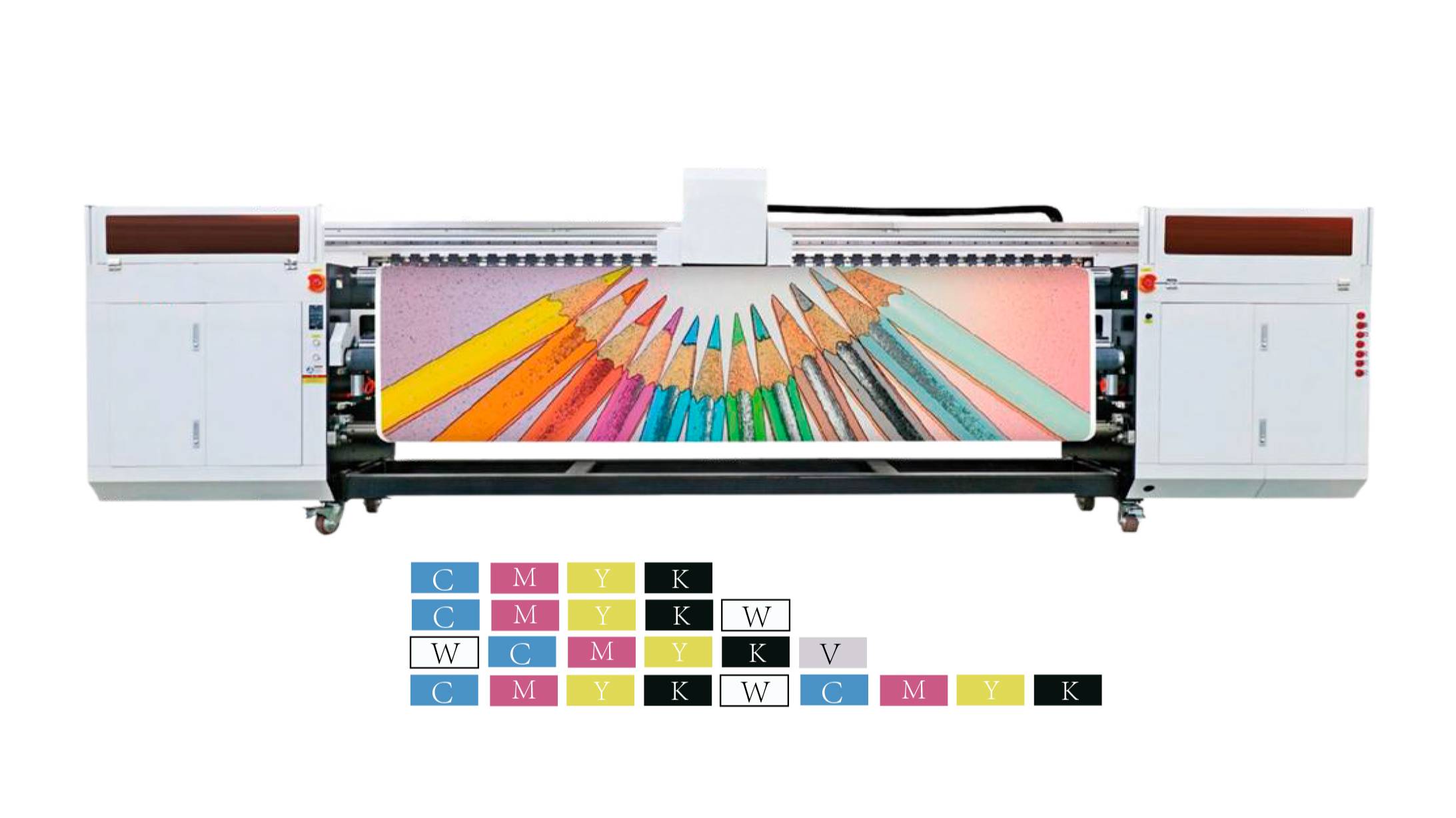 Печать на УФ рулонном принтере OR3200UV на промышленных печатных головках Ricoh gen6 MH5320