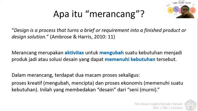 [LOGIKA BERFIKIR DESAIN]: Pertemuan 1 - Definisi Logika Berfikir Desain