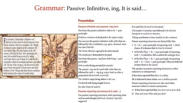 lesson 15 TS SR 1 part 2 Grammar Passive Infinitive ing It is said…