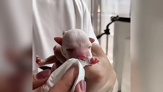The newborn puppies were thrown into the trash can, and they emitted desperate cries for help!