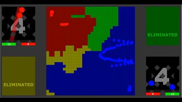 Multiply or Release 2 (Red vs Yellow vs Lime vs Blue) | Battle in Algodoo